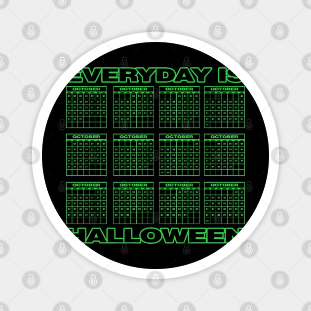 EVERYDAY IS HALLOWEEN (CHART FRONT ONLY) Magnet by joeyjamesartworx